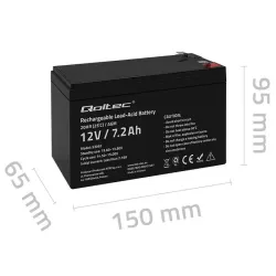 Akumulator AGM Qoltec 12V | 7.2Ah | PartsPC.pl
