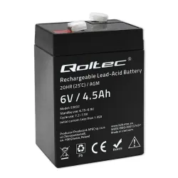 Akumulator AGM Qoltec 6V | 4.5Ah | PartsPC.pl