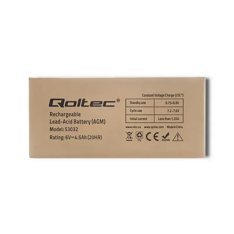 Akumulator AGM Qoltec 6V | 4.5Ah | PartsPC.pl