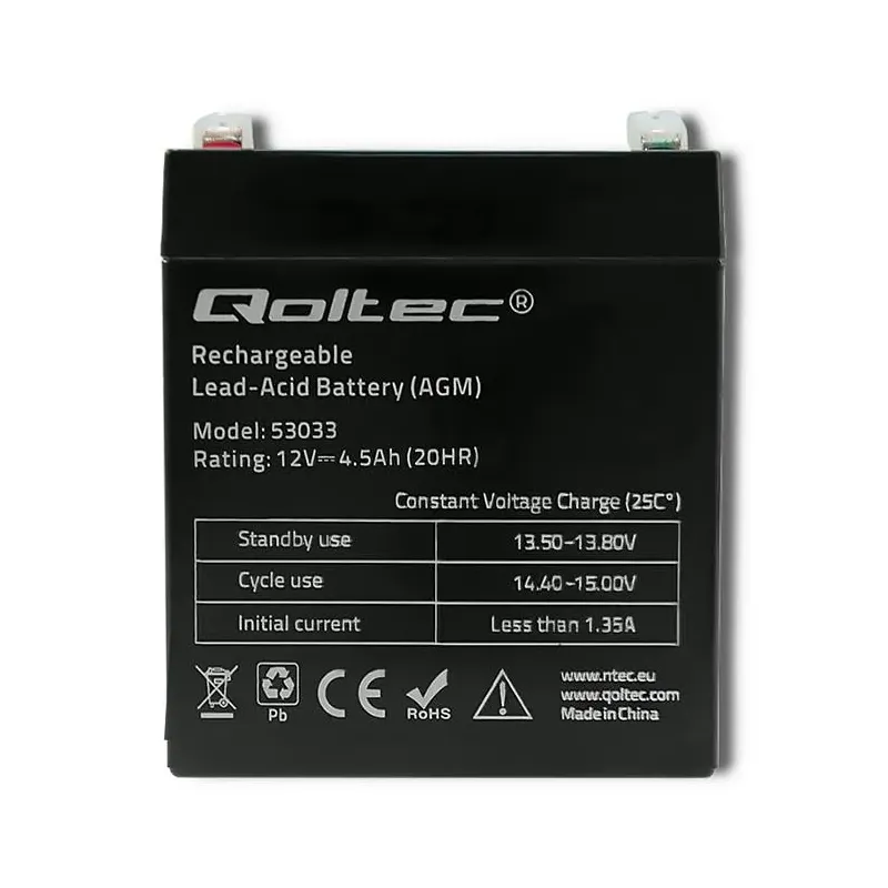 Akumulator AGM Qoltec 12V | 4.5Ah | PartsPC.pl