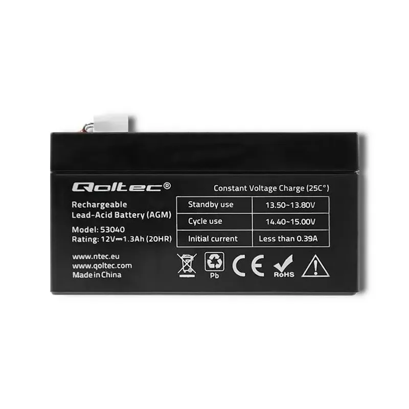 Akumulator AGM Qoltec 12V | 1.3Ah | PartsPC.pl