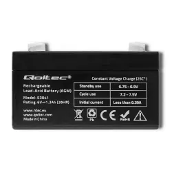 Akumulator AGM Qoltec 6V | 1.3Ah | PartsPC.pl