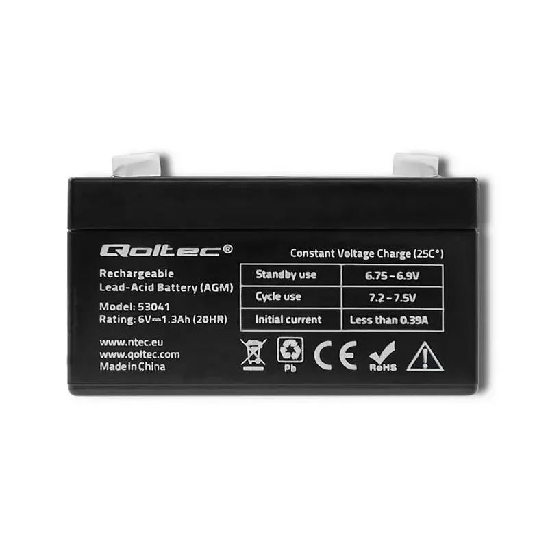 Akumulator AGM Qoltec 6V | 1.3Ah | PartsPC.pl