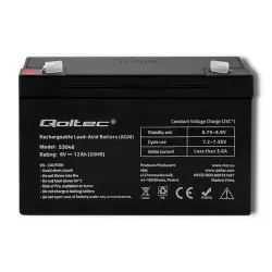 Akumulator AGM Qoltec 6V | 12Ah | PartsPC.pl