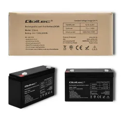 Akumulator AGM Qoltec 6V | 12Ah | PartsPC.pl