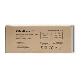 Akumulator AGM Qoltec 6V | 12Ah | PartsPC.pl