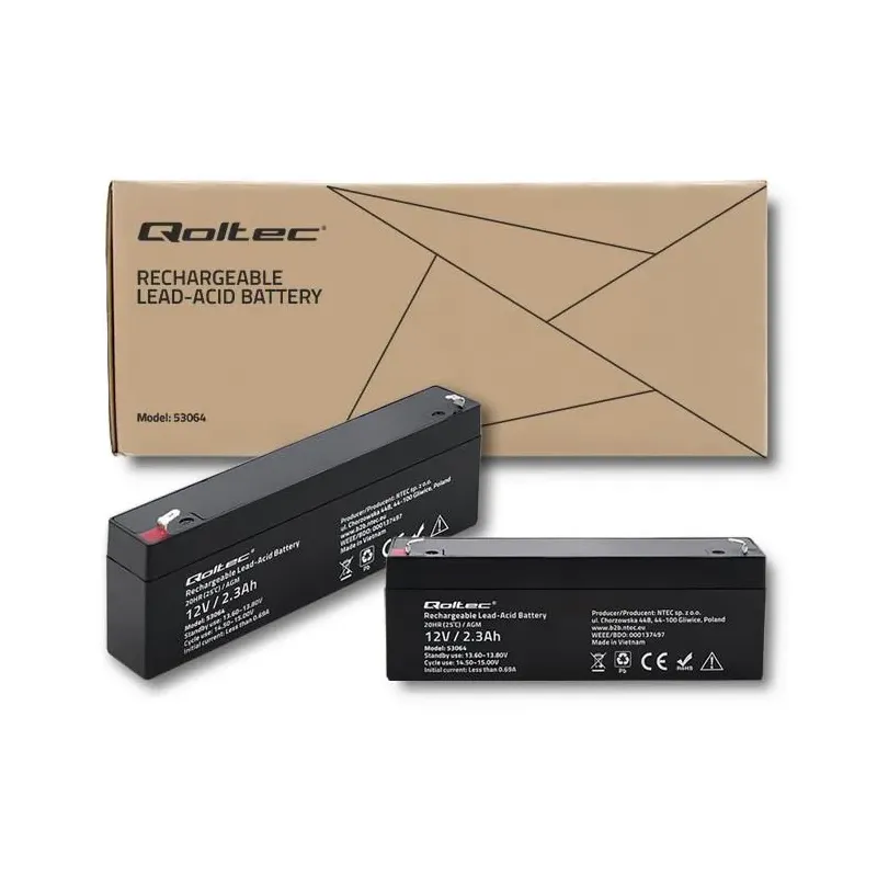 Akumulator AGM Qoltec 12V | 2.3Ah | PartsPC.pl