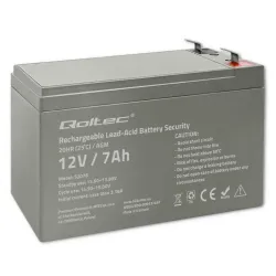 Akumulator AGM Qoltec 12V | 7Ah | Security | PartsPC.pl