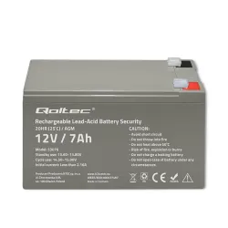 Akumulator AGM Qoltec 12V | 7Ah | Security | PartsPC.pl