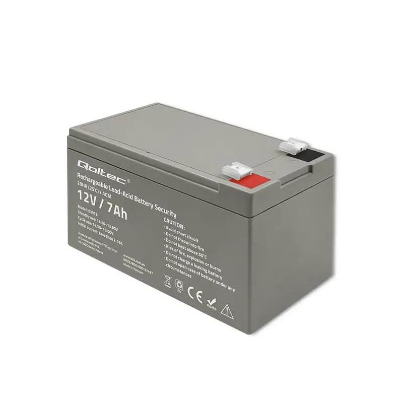 Akumulator AGM Qoltec 12V | 7Ah | Security | PartsPC.pl