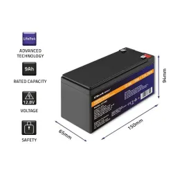 Akumulator LiFePO4 Qoltec Litowo-Żelazowo-Fosforanowy | | PartsPC.pl