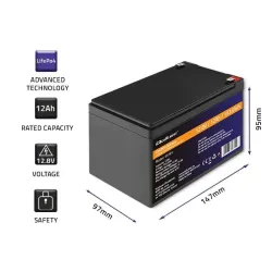 Akumulator LiFePO4 Qoltec Litowo-Żelazowo-Fosforanowy | | PartsPC.pl