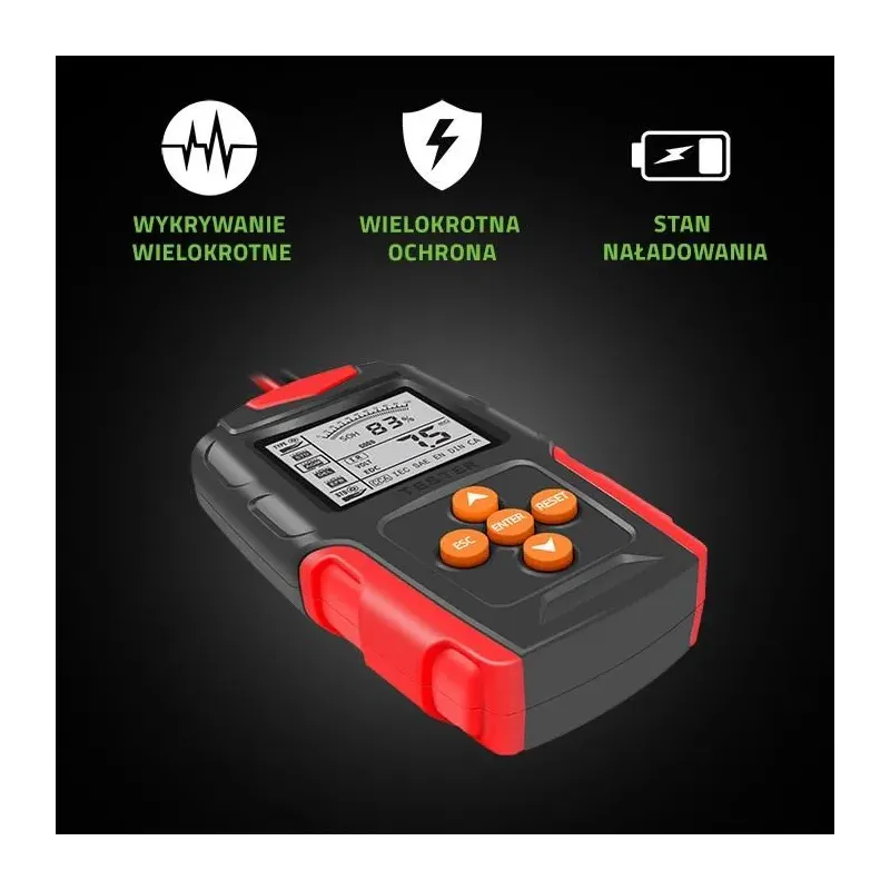 Tester cyfrowy Qoltec akumulatora z wyświetlaczem LCD | | PartsPC.pl