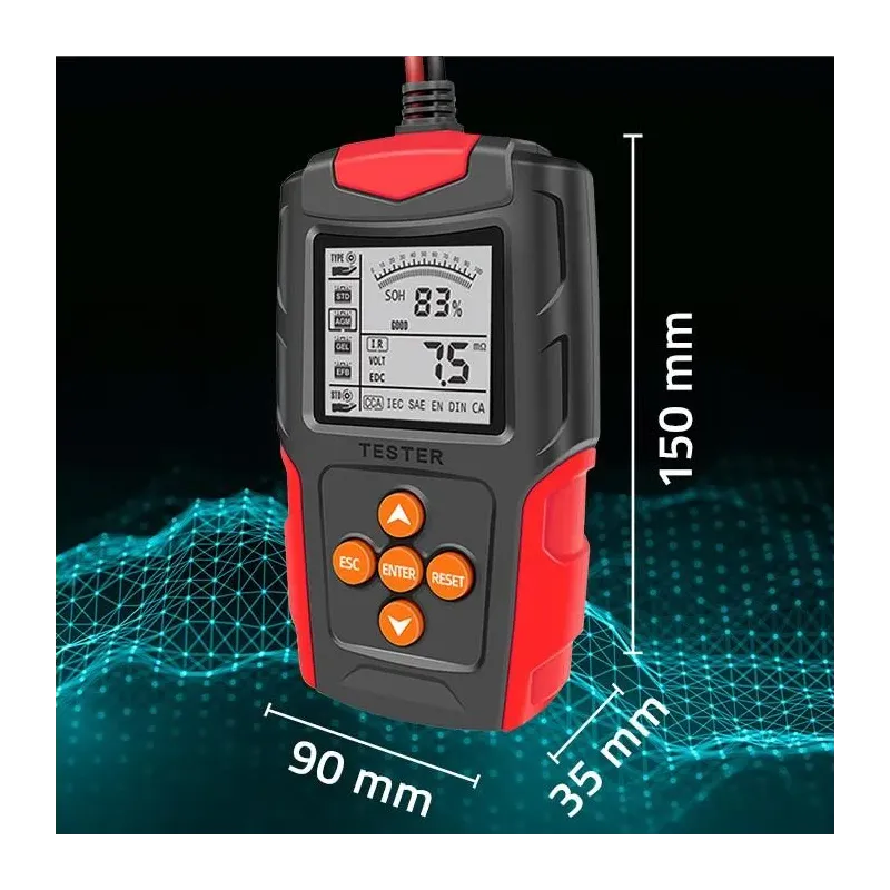 Tester cyfrowy Qoltec akumulatora z wyświetlaczem LCD | | PartsPC.pl