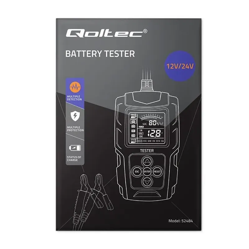 Tester cyfrowy Qoltec akumulatora z wyświetlaczem LCD | | PartsPC.pl