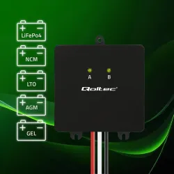 Balanser napięcia Qoltec 24V do akumulatorów 2x12V | 5A | PartsPC.pl