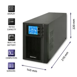 Zasilacz awaryjny UPS Qoltec | On-line | Pure Sine Wave | PartsPC.pl