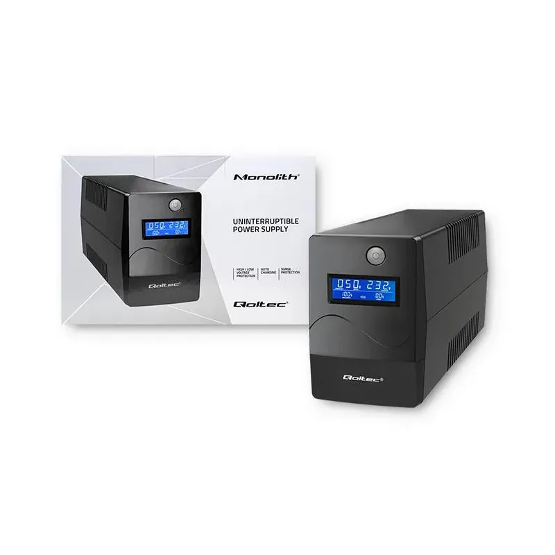 Zasilacz awaryjny UPS Qoltec Monolith | 850VA | 480W | | PartsPC.pl