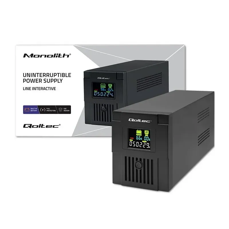 Zasilacz awaryjny UPS Qoltec Monolith | 2000VA | 1200W | | PartsPC.pl