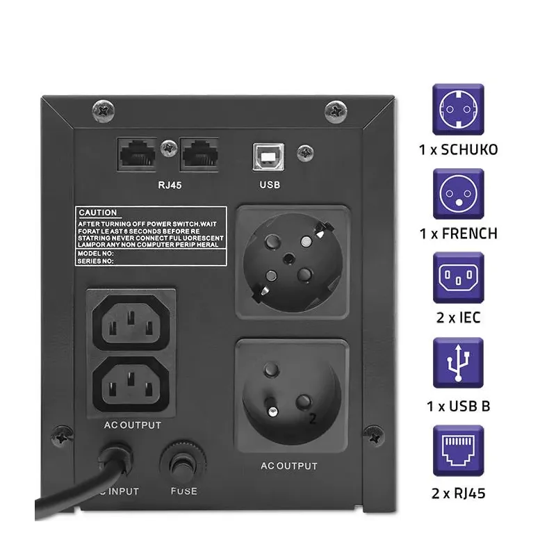 Zasilacz awaryjny UPS Qoltec Monolith | 2000VA | 1200W | | PartsPC.pl