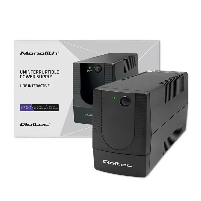 Zasilacz awaryjny UPS Qoltec Monolith | 650VA | 360W | PartsPC.pl