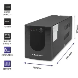 Zasilacz awaryjny UPS Qoltec Monolith | 1500VA | 900W | PartsPC.pl