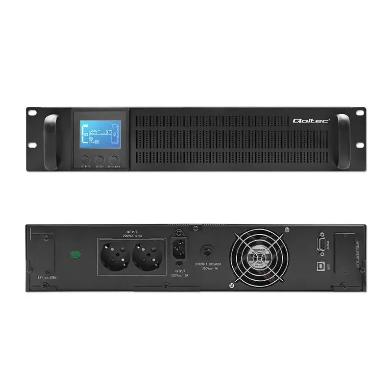 Zasilacz awaryjny UPS Qoltec RACK | 1kVA | 800W | LCD | PartsPC.pl
