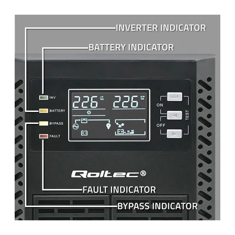 Zasilacz awaryjny UPS Qoltec 2kVA | 2000W | Power Factor | PartsPC.pl