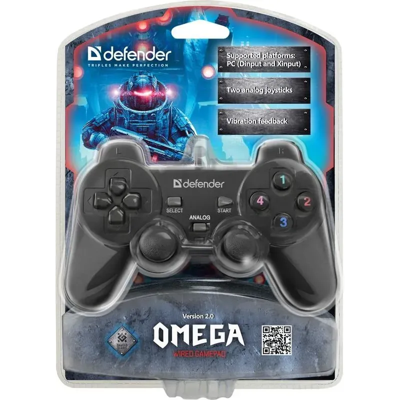 Gamepad przewodowy Defender OMEGA, efekt wibracji, USB | PartsPC.pl