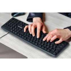 Klawiatura przewodowa Defender ELEMENT HB-520 USB czarna | PartsPC.pl