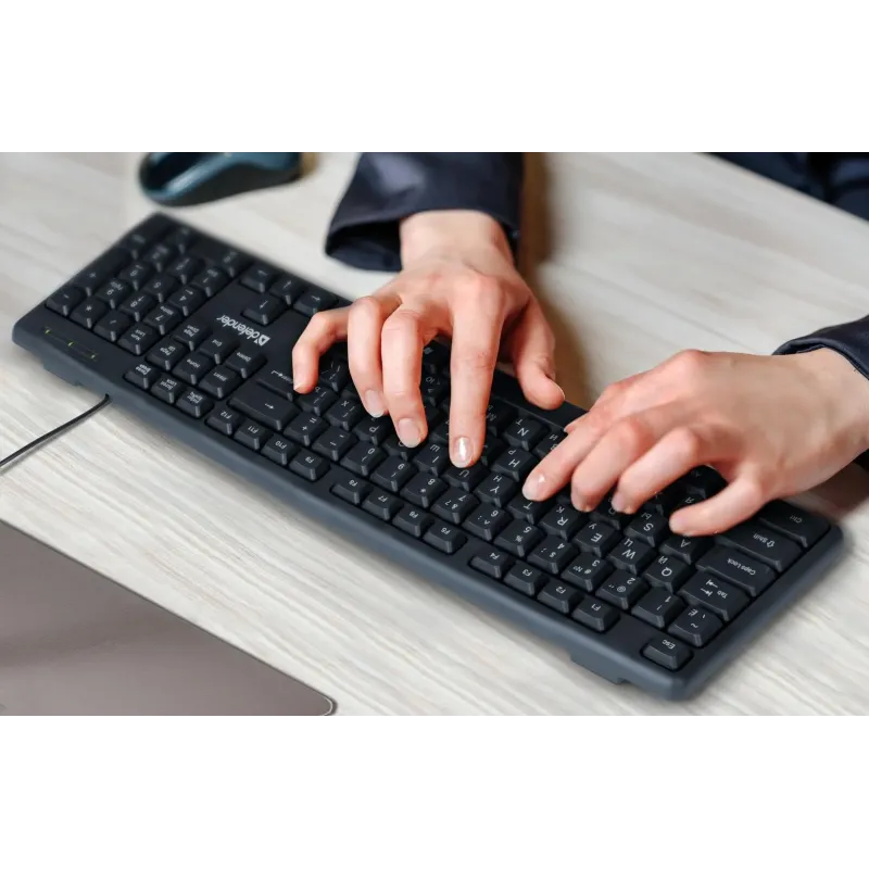 Klawiatura przewodowa Defender ELEMENT HB-520 USB czarna | PartsPC.pl