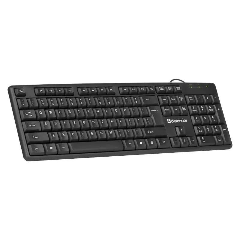 Klawiatura przewodowa Defender ELEMENT HB-520 USB czarna | PartsPC.pl