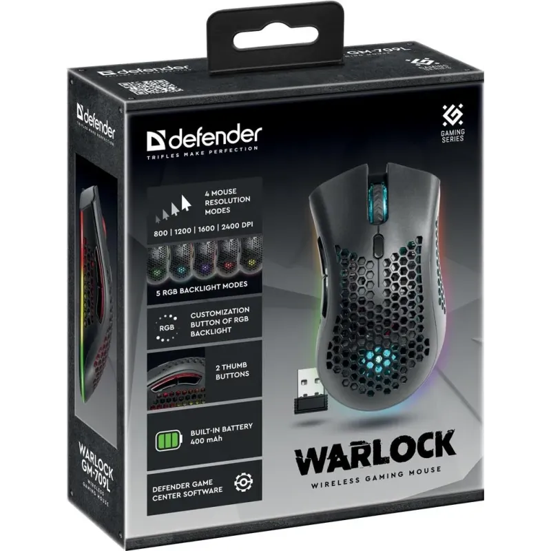 Mysz bezprzewodowa Defender WARLOCK GM-709L optyczna | PartsPC.pl