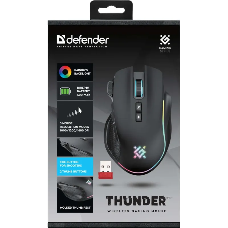 Mysz bezprzewodowa Defender THUNDER GM-213 optyczna | PartsPC.pl