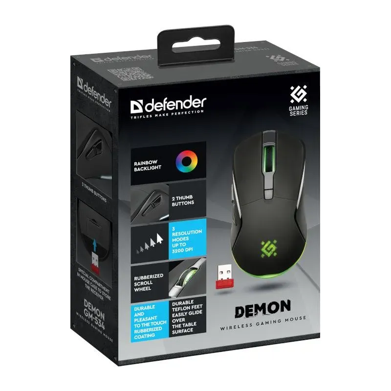 Mysz bezprzewodowa Defender DEMON GM-534 optyczna | PartsPC.pl
