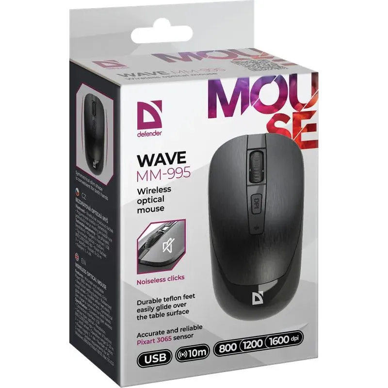 Mysz bezprzewodowa Defender WAVE MM-995 optyczna | PartsPC.pl