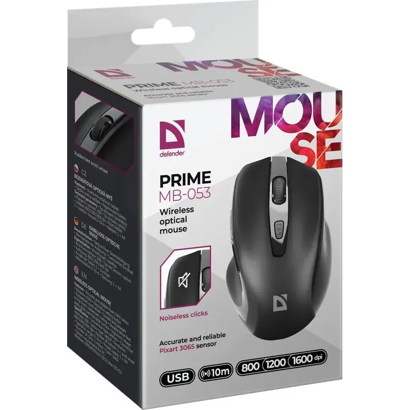 Mysz bezprzewodowa Defender PRIME MB-053 optyczna | PartsPC.pl