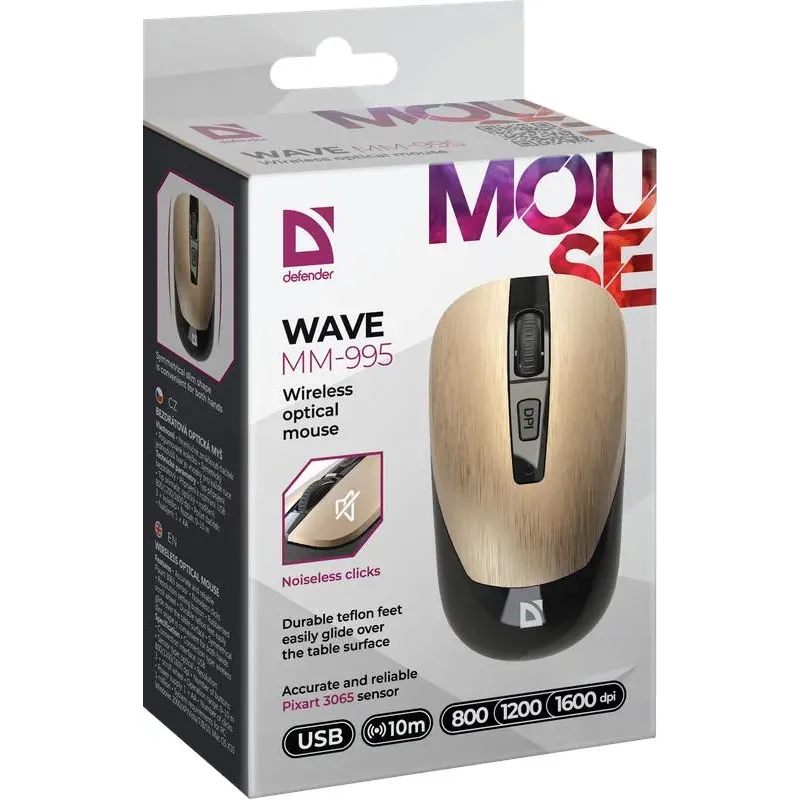 Mysz bezprzewodowa Defender WAVE MM-995 optyczna | PartsPC.pl