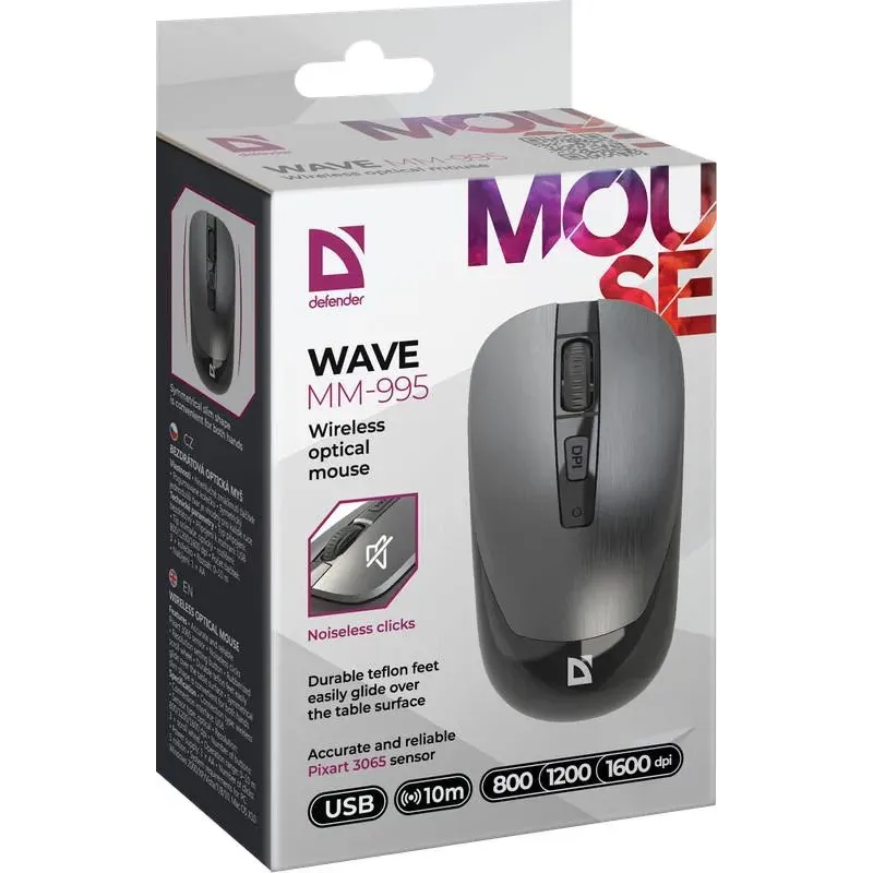 Mysz bezprzewodowa Defender WAVE MM-995 optyczna | PartsPC.pl