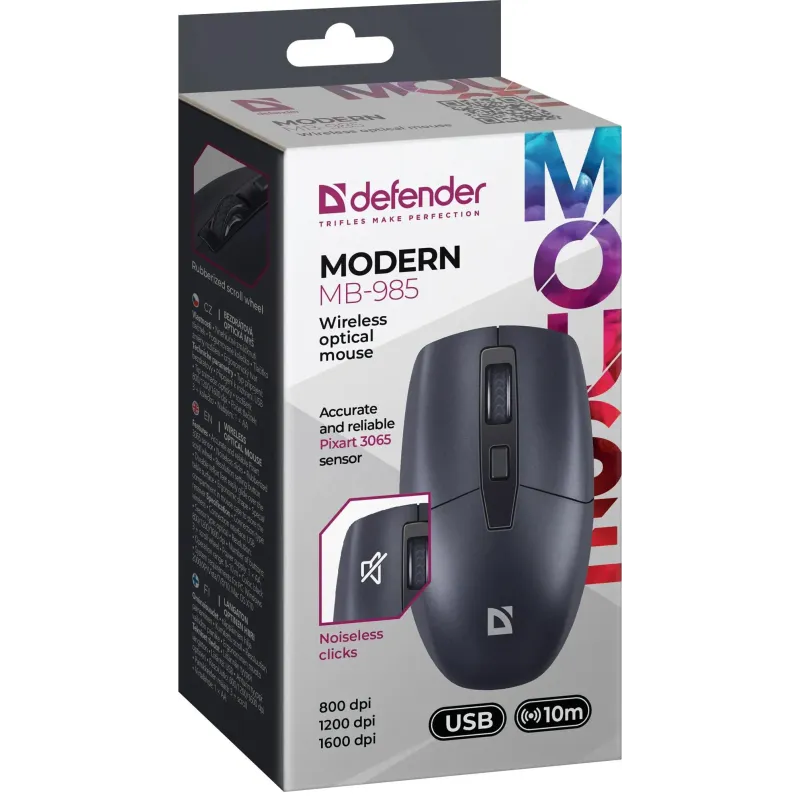Mysz bezprzewodowa Defender MODERN MB-985 optyczna | PartsPC.pl