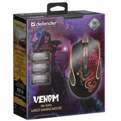 Mysz przewodowa Defender VENOM GM-640L 3200dpi Gaming 8P | PartsPC.pl