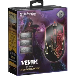 Mysz przewodowa Defender VENOM GM-640L 3200dpi Gaming 8P | PartsPC.pl
