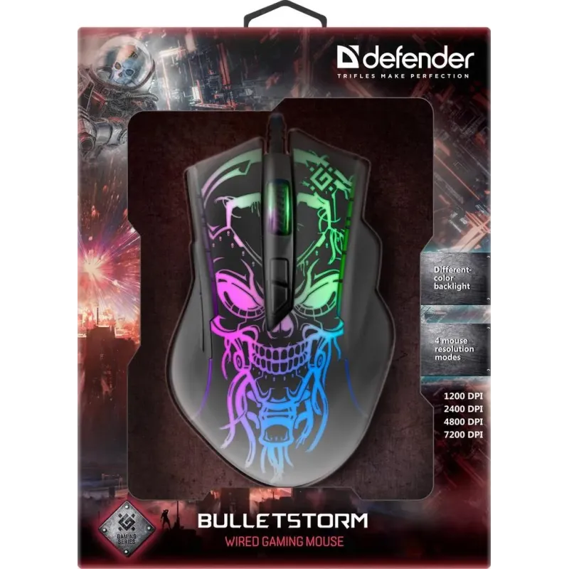 Mysz przewodowa Defender BULLETSTORM GM-928 7200dpi | PartsPC.pl