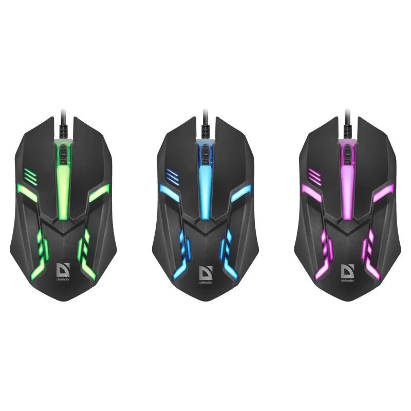 Mysz przewodowa Defender HIT MB-550 1600dpi 3P czarna 7 | PartsPC.pl