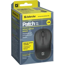 Mysz przewodowa Defender PATCH MS-759 OPTICAL 1000dpi 3P | PartsPC.pl