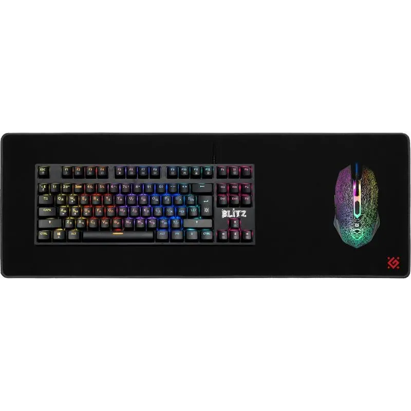 Podkładka Defender Gaming BLACK XXL ONE 680x240x5 mm | PartsPC.pl