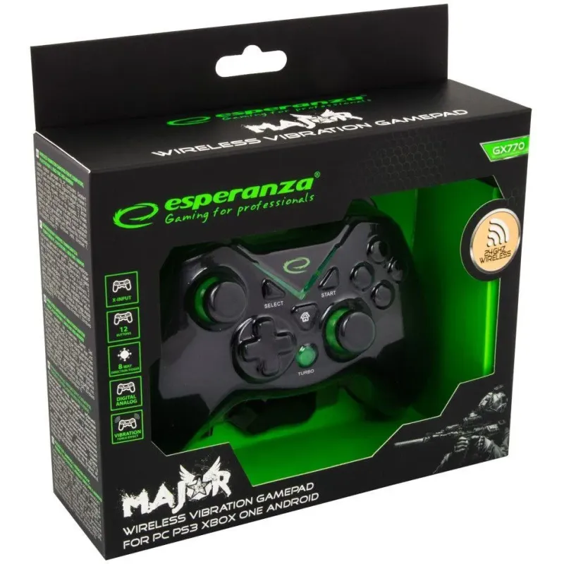 Gamepad PS3/PC/XBOX ONE/ANDROID USB Esperanza "Major" | PartsPC.pl