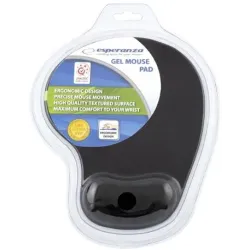 Podkładka pod mysz Esperanza EA137K żelowa czarna | PartsPC.pl