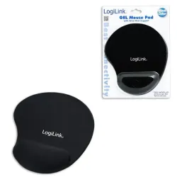 Podkładka pod mysz LogiLink ID0027 żelowa, czarna | PartsPC.pl
