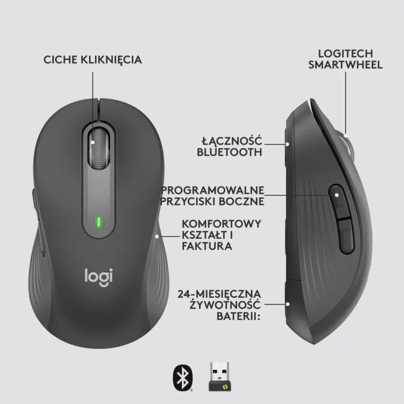Mysz bezprzewodowa Logitech Signature M650 L optyczna | PartsPC.pl